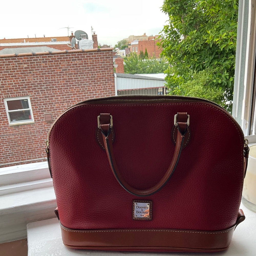 Dooney and Bourke red leather bag